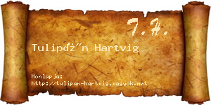 Tulipán Hartvig névjegykártya